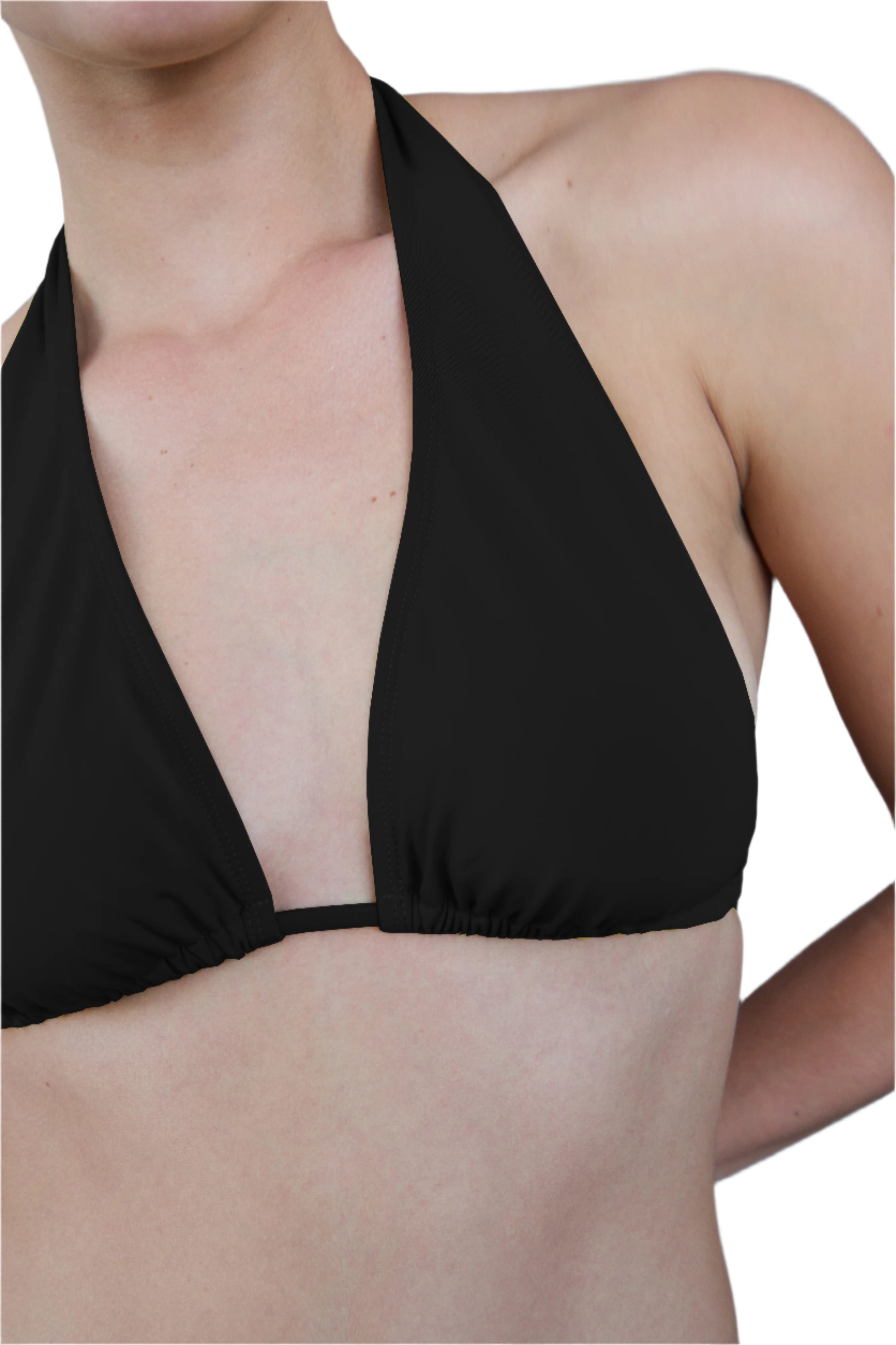 black halter top bikini
